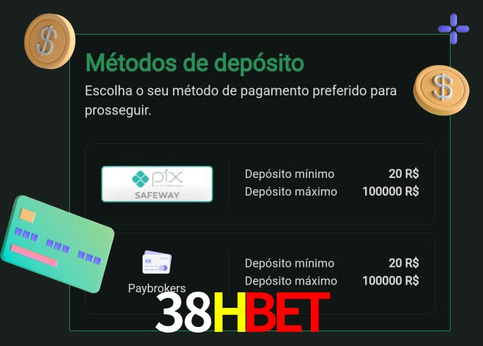 O cassino 38HBET oferece uma grande variedade de métodos de pagamento